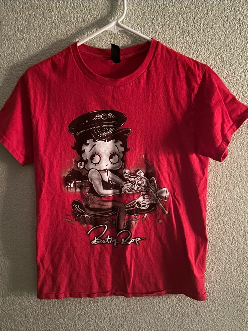 Betty Boop Red Short Sleeve Graphic Tee